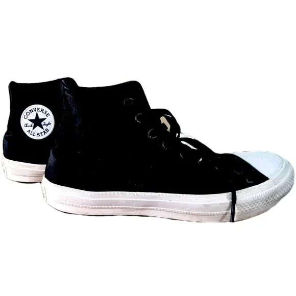 Chuck Taylor Converse All Stars Women's 11 Black Canvas High-Tops New No Tags - Picture 6 of 13